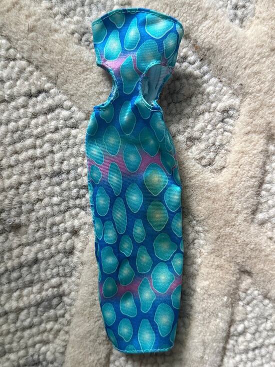 Barbie Other - Vintage Y2K Genuine Barbie Mermaid Cutout Dress Doll Clothes Blue Aqua